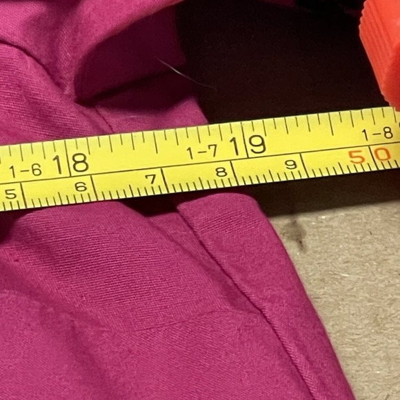 Talbots‎ Women's Embroidered Fuchsia Puff Sleeve Boho V-Neck Top Peasant Stretch - Picture 6 of 12